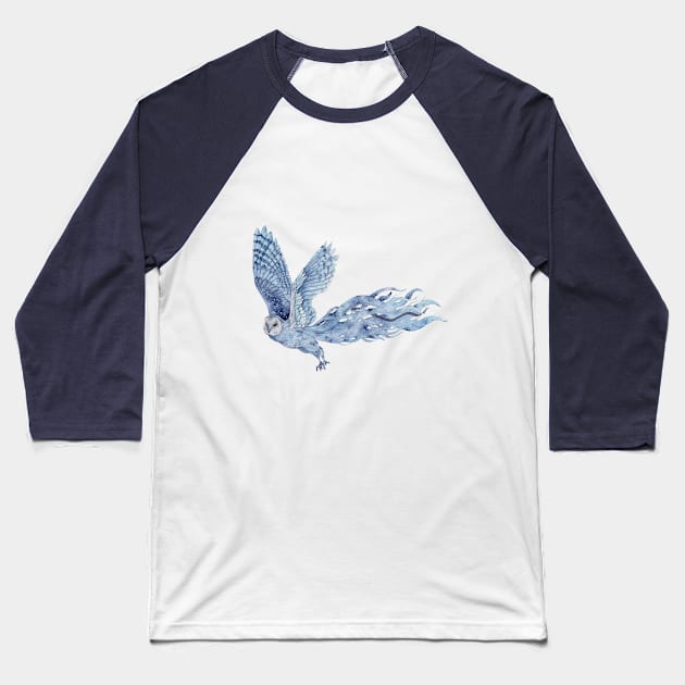 Celestial Owl Baseball T-Shirt by Pearl and Plam